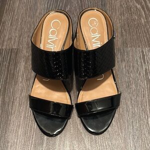 Calvin Klein Cecily black Slip On Mule Heels